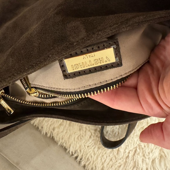 Vestirsi Eden Dark chocolate suede Shoulder Bag